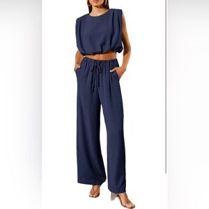 Women’s Navy Two Piece Set